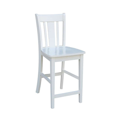 International Concepts - San Remo Counter Height Stool - 24inSH in White Finish - S08-102 veiw 4
