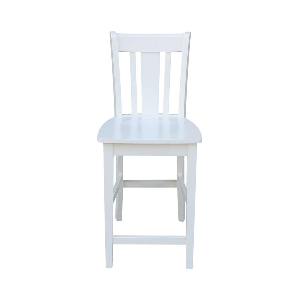 International Concepts - San Remo Counter Height Stool - 24inSH in White Finish - S08-102 veiw 5