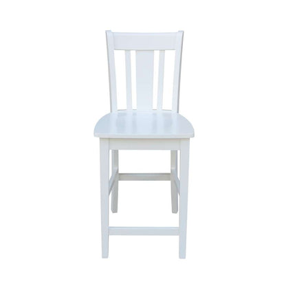 International Concepts - San Remo Counter Height Stool - 24inSH in White Finish - S08-102 veiw 5
