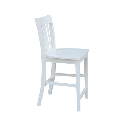 International Concepts - San Remo Counter Height Stool - 24inSH in White Finish - S08-102 veiw 7