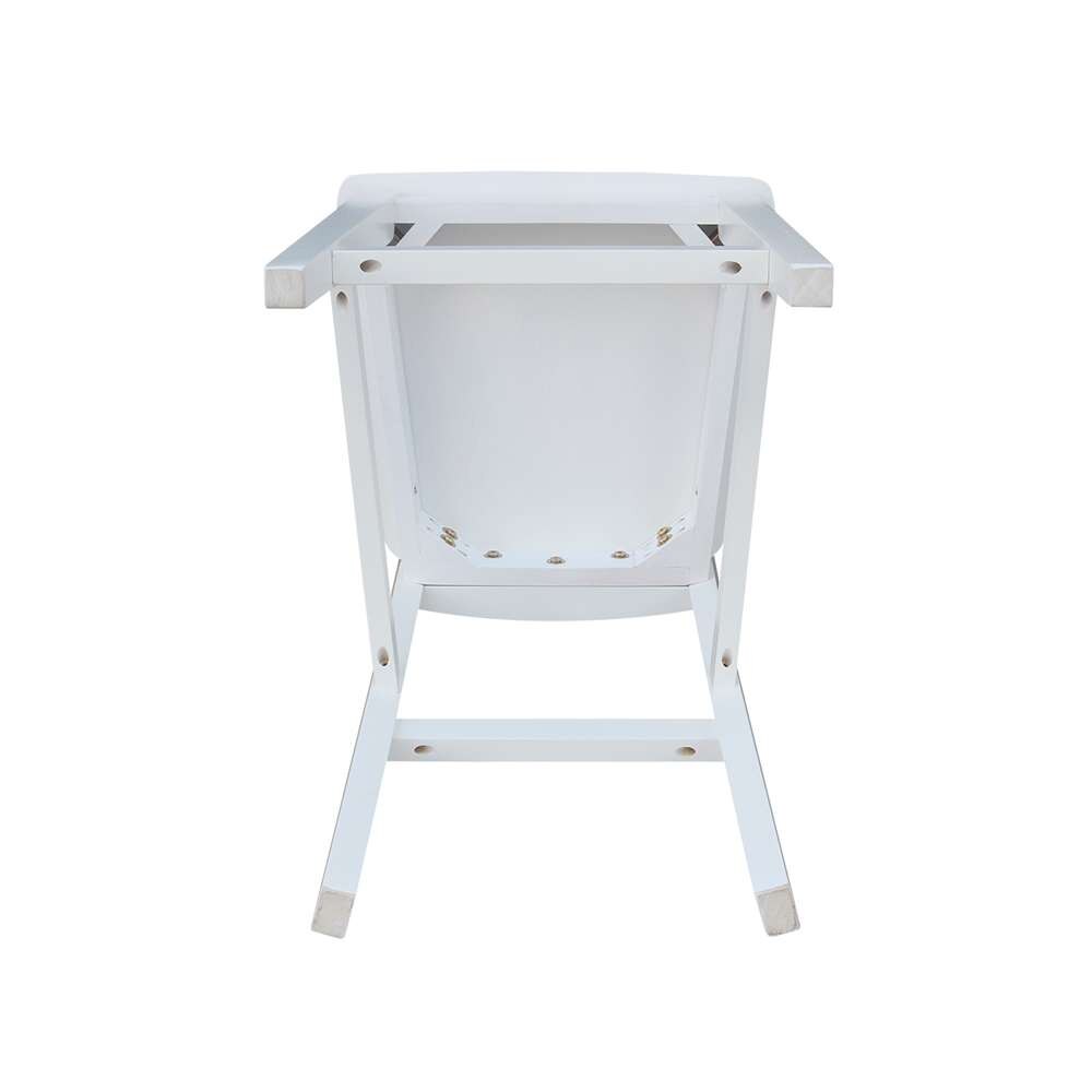 International Concepts - San Remo Counter Height Stool - 24inSH in White Finish - S08-102 veiw 8