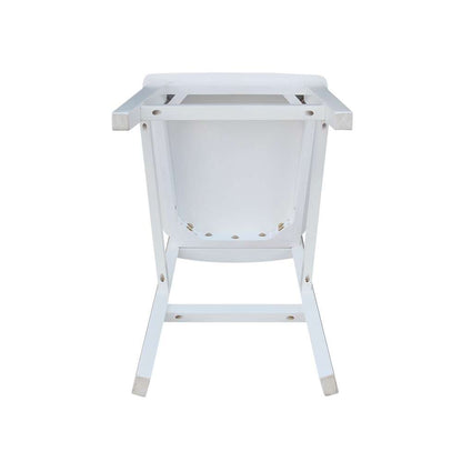 International Concepts - San Remo Counter Height Stool - 24inSH in White Finish - S08-102 veiw 8