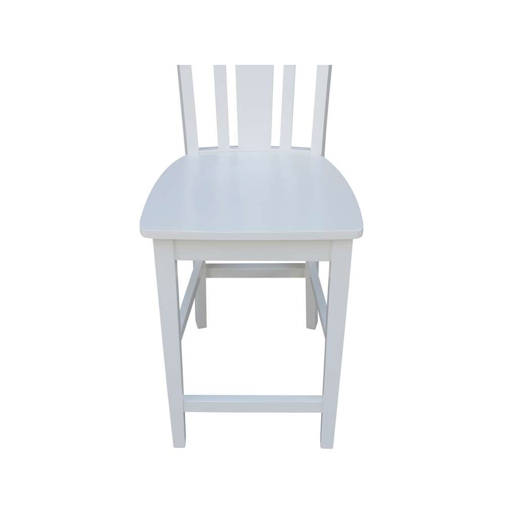 International Concepts - San Remo Counter Height Stool - 24inSH in White Finish - S08-102 veiw 9