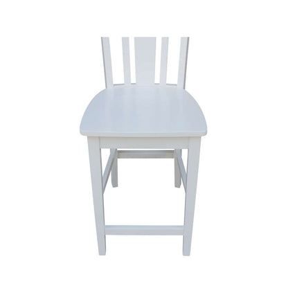 International Concepts - San Remo Counter Height Stool - 24inSH in White Finish - S08-102 veiw 9
