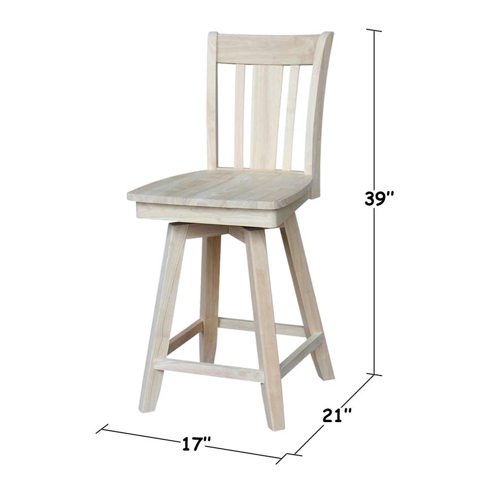 International Concepts - San Remo Counter Height Stool - 24inSH - S-102SW veiw 3