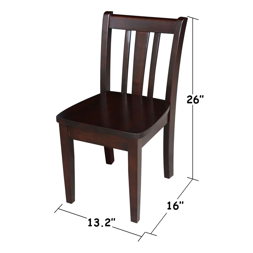International Concepts - San Remo Juvenile Chair in Rich Mocha Finish (Set of 2) - CC15-105P veiw 3