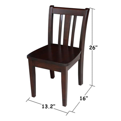 International Concepts - San Remo Juvenile Chair in Rich Mocha Finish (Set of 2) - CC15-105P veiw 3