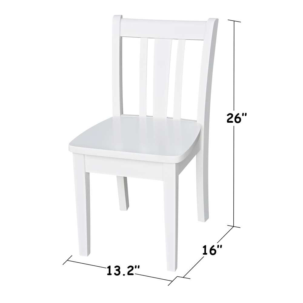 International Concepts - San Remo Juvenile Chair in White Finish (Set of 2) - CC08-105P veiw 3