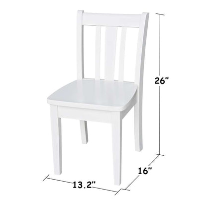 International Concepts - San Remo Juvenile Chair in White Finish (Set of 2) - CC08-105P veiw 3