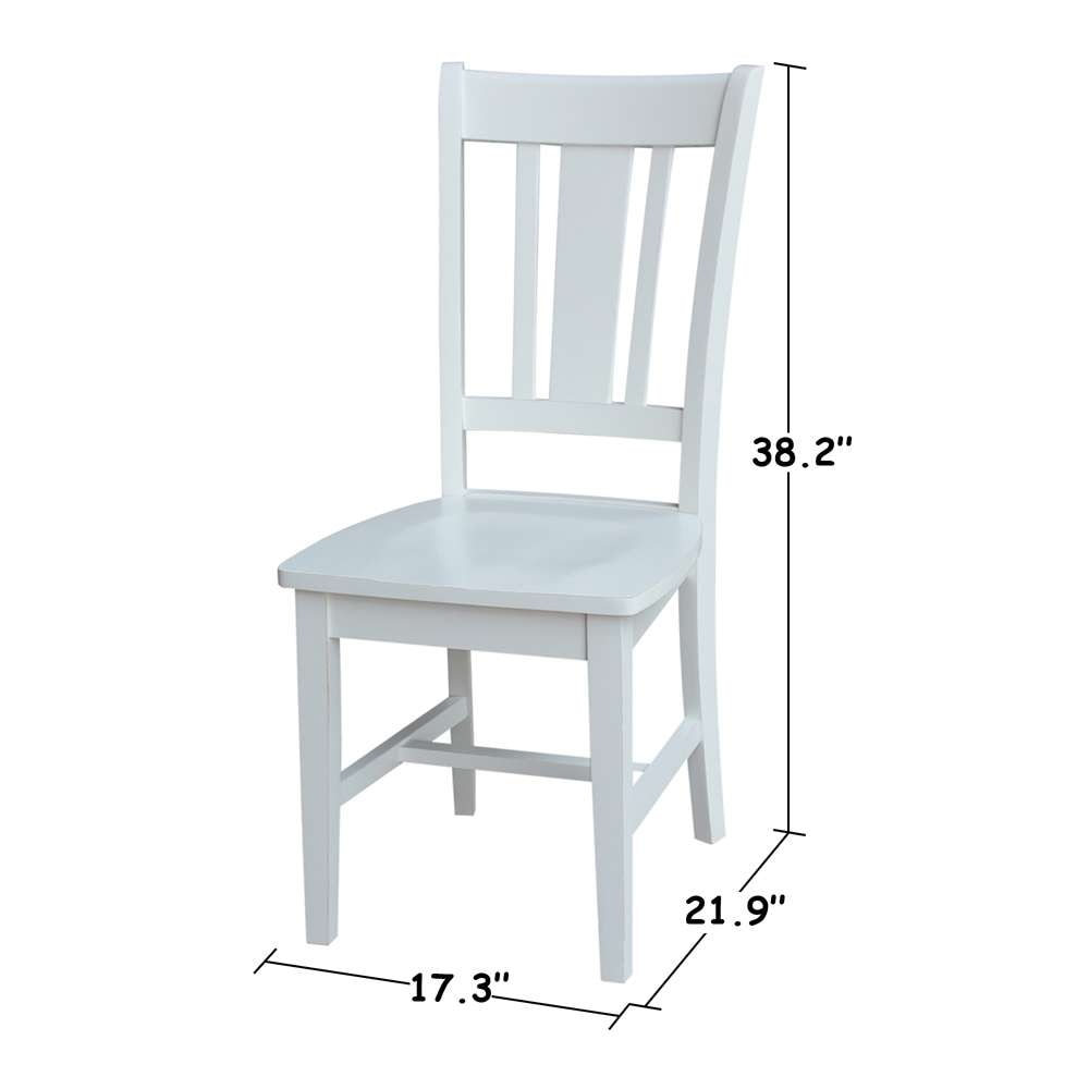 International Concepts - San Remo Splatback Chair in Beach White - Hand Rubbed Finish - 1CI07-10 veiw 2