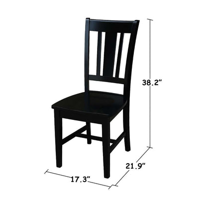 International Concepts - San Remo Splatback Chair in Black Finish (Set of 2) - C46-10P veiw 3