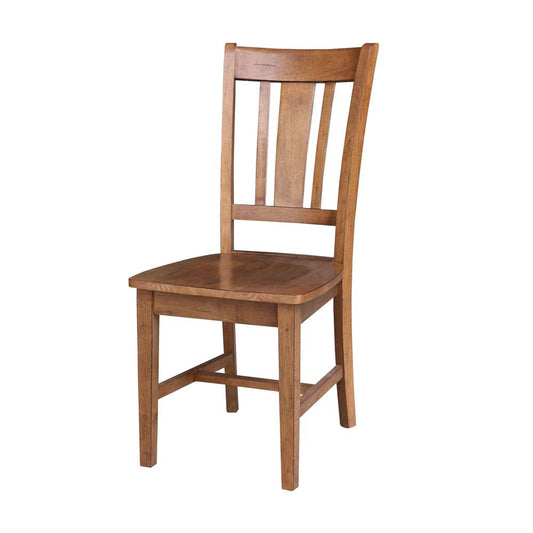 International Concepts - San Remo Splatback Chair in Distressed Oak Finish (Set of 2) - C42-10P veiw 1