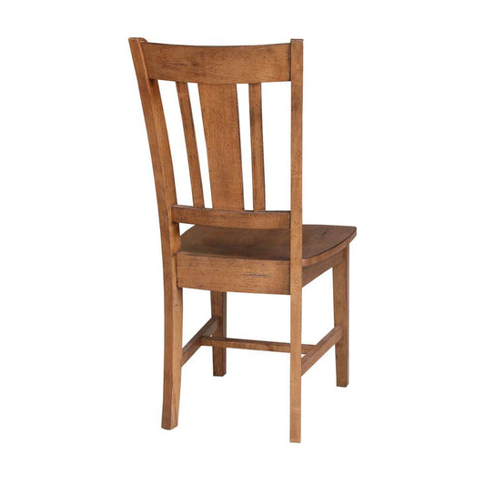 International Concepts - San Remo Splatback Chair in Distressed Oak Finish (Set of 2) - C42-10P veiw 2