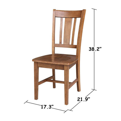 International Concepts - San Remo Splatback Chair in Distressed Oak Finish (Set of 2) - C42-10P veiw 3