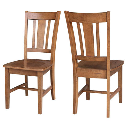 International Concepts - San Remo Splatback Chair in Distressed Oak Finish (Set of 2) - C42-10P veiw 5