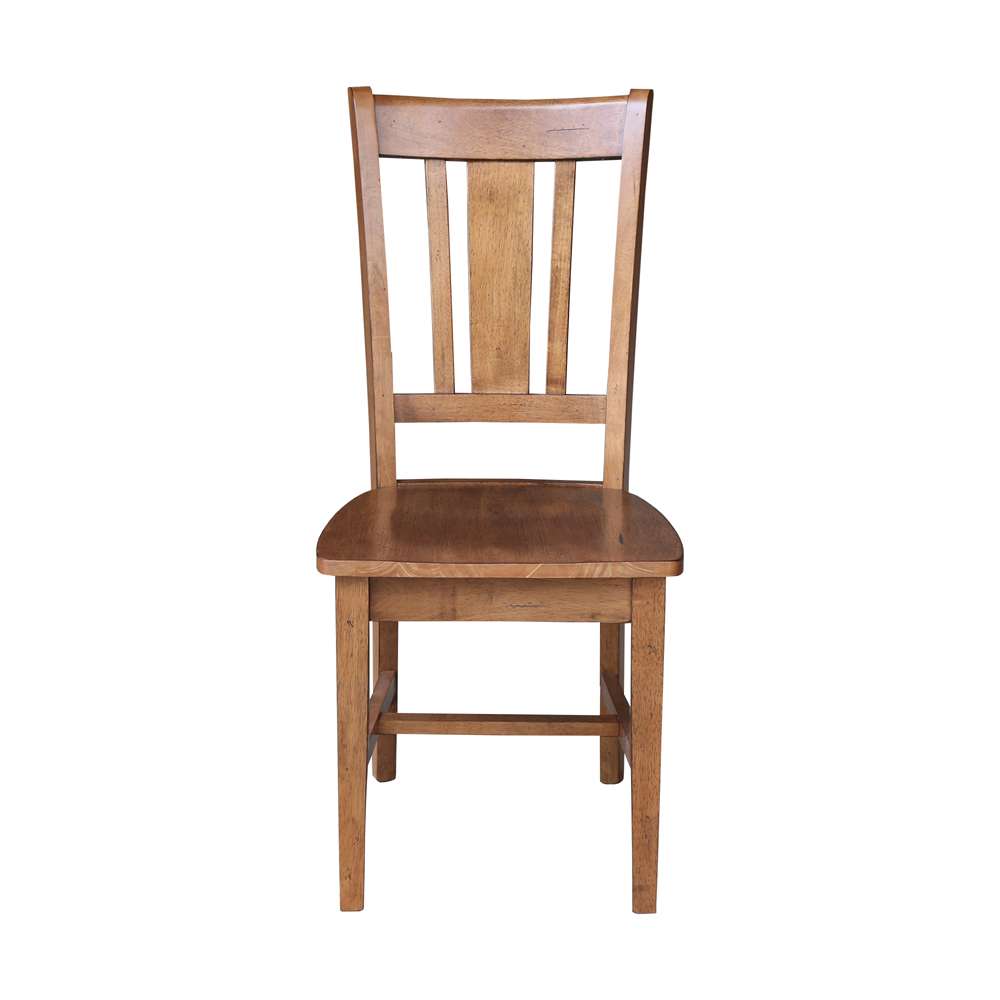 International Concepts - San Remo Splatback Chair in Distressed Oak Finish (Set of 2) - C42-10P veiw 6