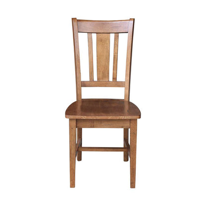 International Concepts - San Remo Splatback Chair in Distressed Oak Finish (Set of 2) - C42-10P veiw 6