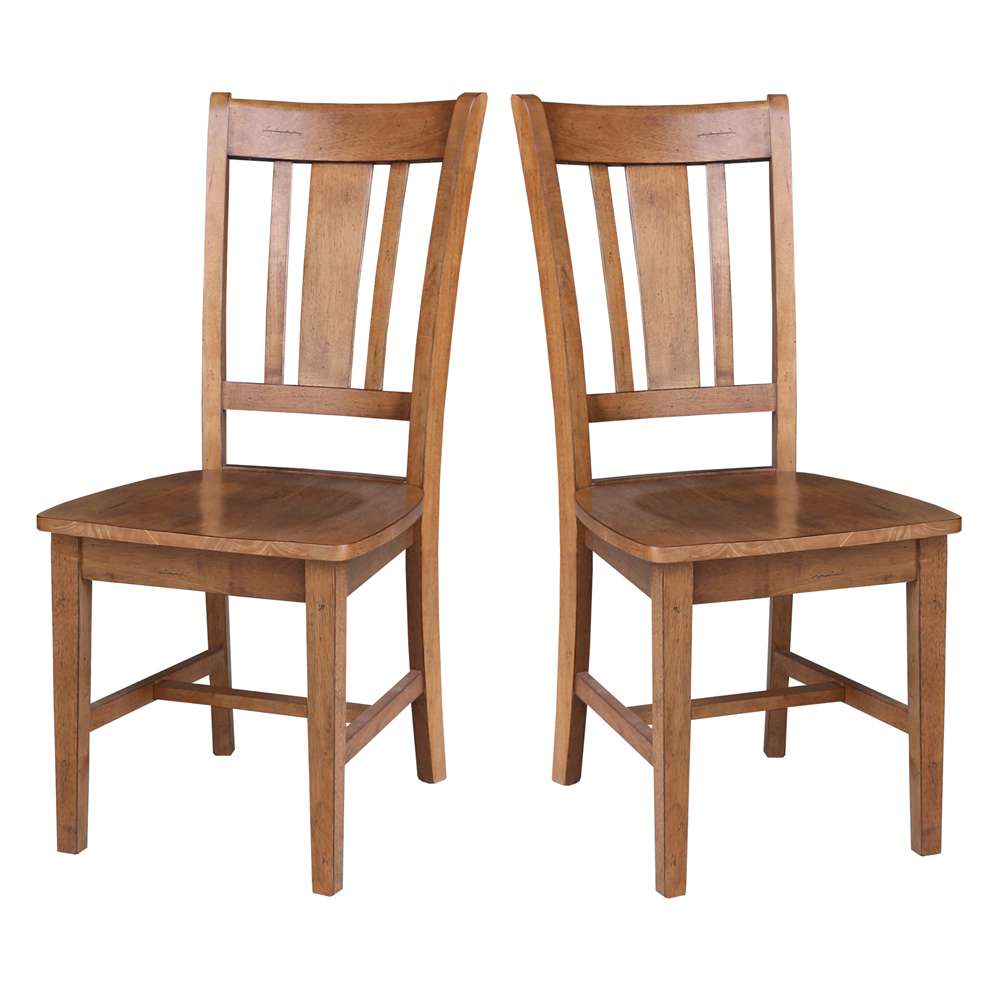 International Concepts - San Remo Splatback Chair in Distressed Oak Finish (Set of 2) - C42-10P veiw 9