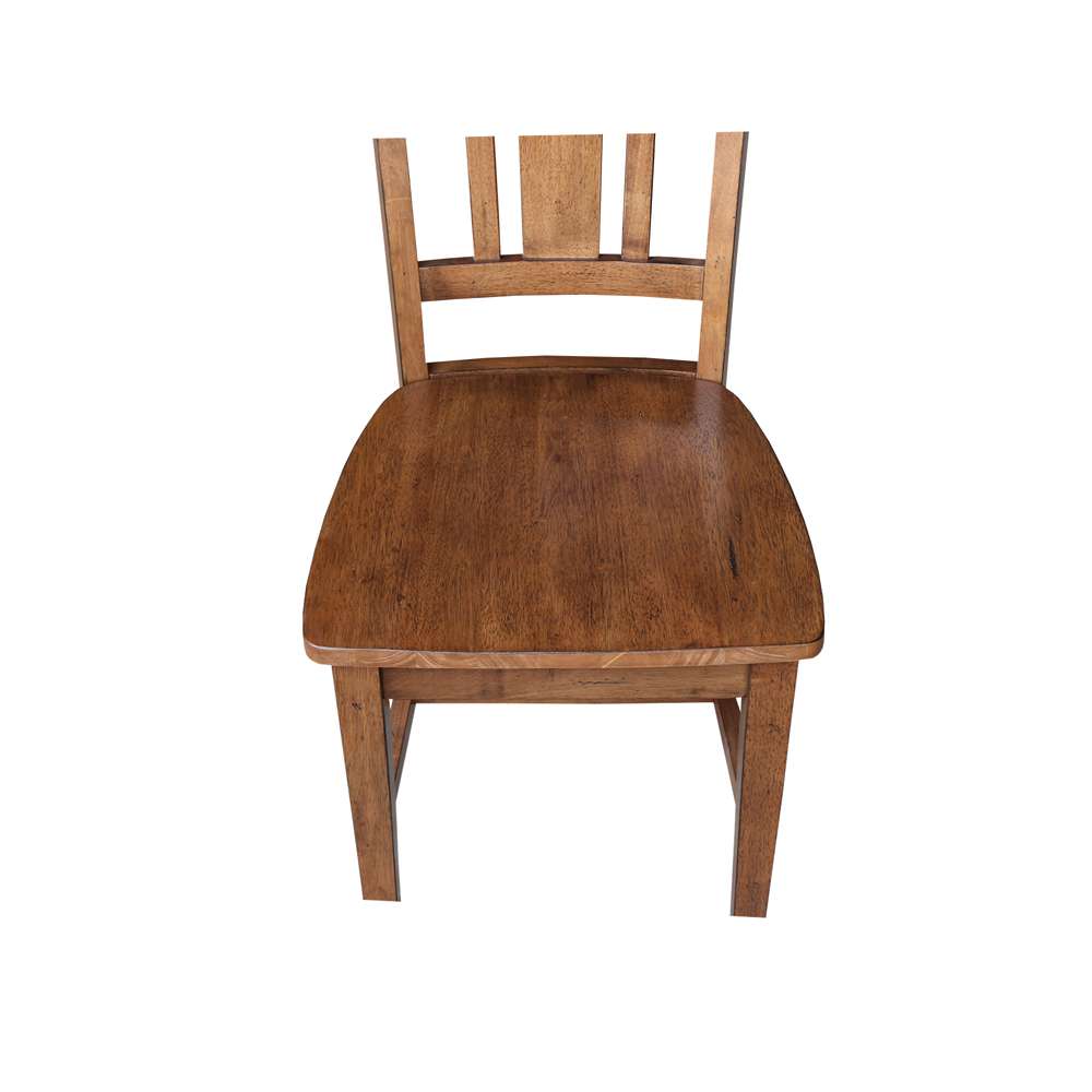 International Concepts - San Remo Splatback Chair in Distressed Oak Finish (Set of 2) - C42-10P veiw 11