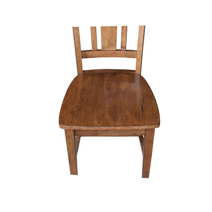 International Concepts - San Remo Splatback Chair in Distressed Oak Finish (Set of 2) - C42-10P veiw 11