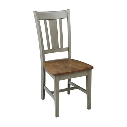 International Concepts - San Remo Splatback Chair in Hickory/Stone Finish (Set of 2) - C41-10P veiw 4