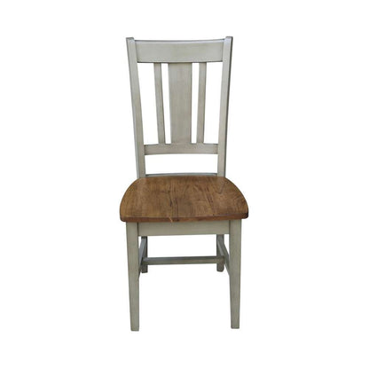 International Concepts - San Remo Splatback Chair in Hickory/Stone Finish (Set of 2) - C41-10P veiw 6