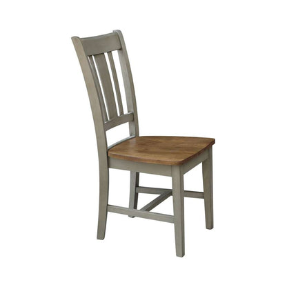 International Concepts - San Remo Splatback Chair in Hickory/Stone Finish (Set of 2) - C41-10P veiw 8