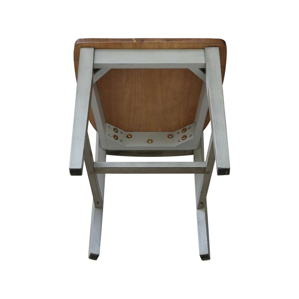 International Concepts - San Remo Splatback Chair in Hickory/Stone Finish (Set of 2) - C41-10P veiw 9