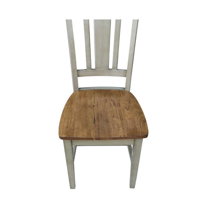 International Concepts - San Remo Splatback Chair in Hickory/Stone Finish (Set of 2) - C41-10P veiw 10