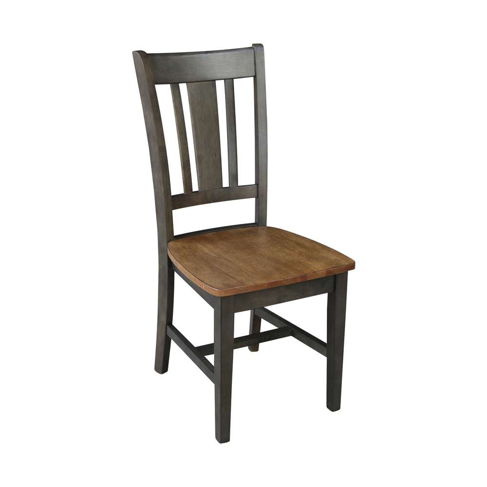 International Concepts - San Remo Splatback Chair in Hickory/Washed Coal Finish (Set of 2) - C45-10P veiw 4