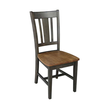 International Concepts - San Remo Splatback Chair in Hickory/Washed Coal Finish (Set of 2) - C45-10P veiw 4