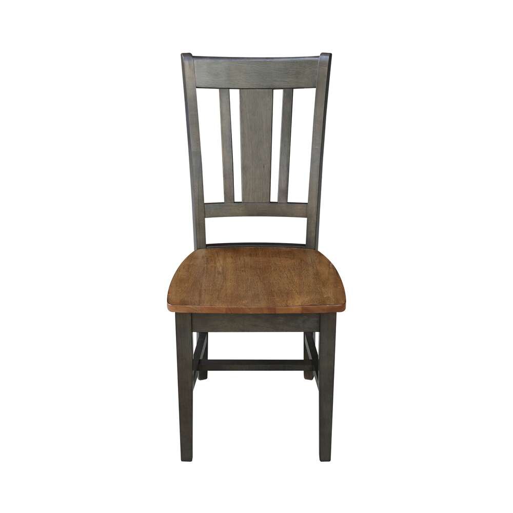 International Concepts - San Remo Splatback Chair in Hickory/Washed Coal Finish (Set of 2) - C45-10P veiw 6