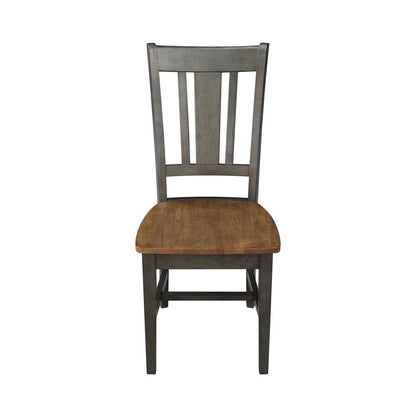 International Concepts - San Remo Splatback Chair in Hickory/Washed Coal Finish (Set of 2) - C45-10P veiw 6