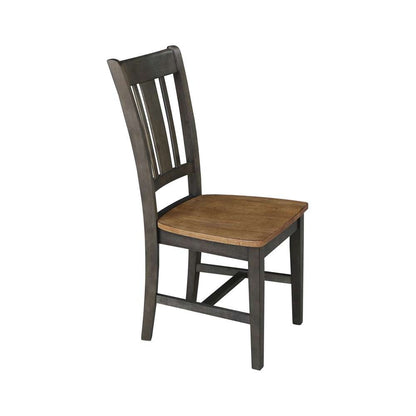International Concepts - San Remo Splatback Chair in Hickory/Washed Coal Finish (Set of 2) - C45-10P veiw 7