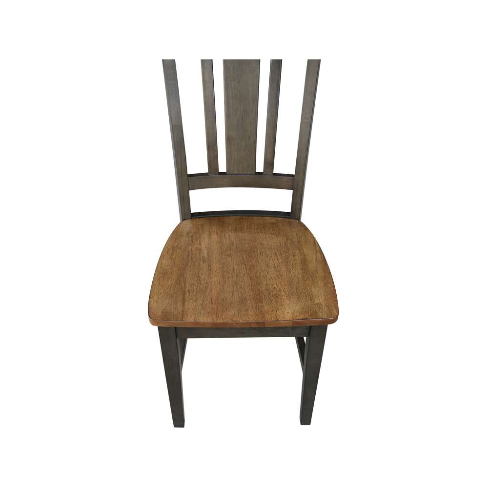 International Concepts - San Remo Splatback Chair in Hickory/Washed Coal Finish (Set of 2) - C45-10P veiw 10