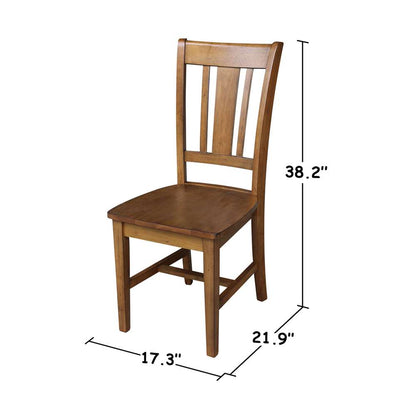 International Concepts - San Remo Splatback Chair in Pecan Finish (Set of 2) - C59-10P veiw 3
