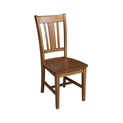 International Concepts - San Remo Splatback Chair in Pecan Finish (Set of 2) - C59-10P veiw 4