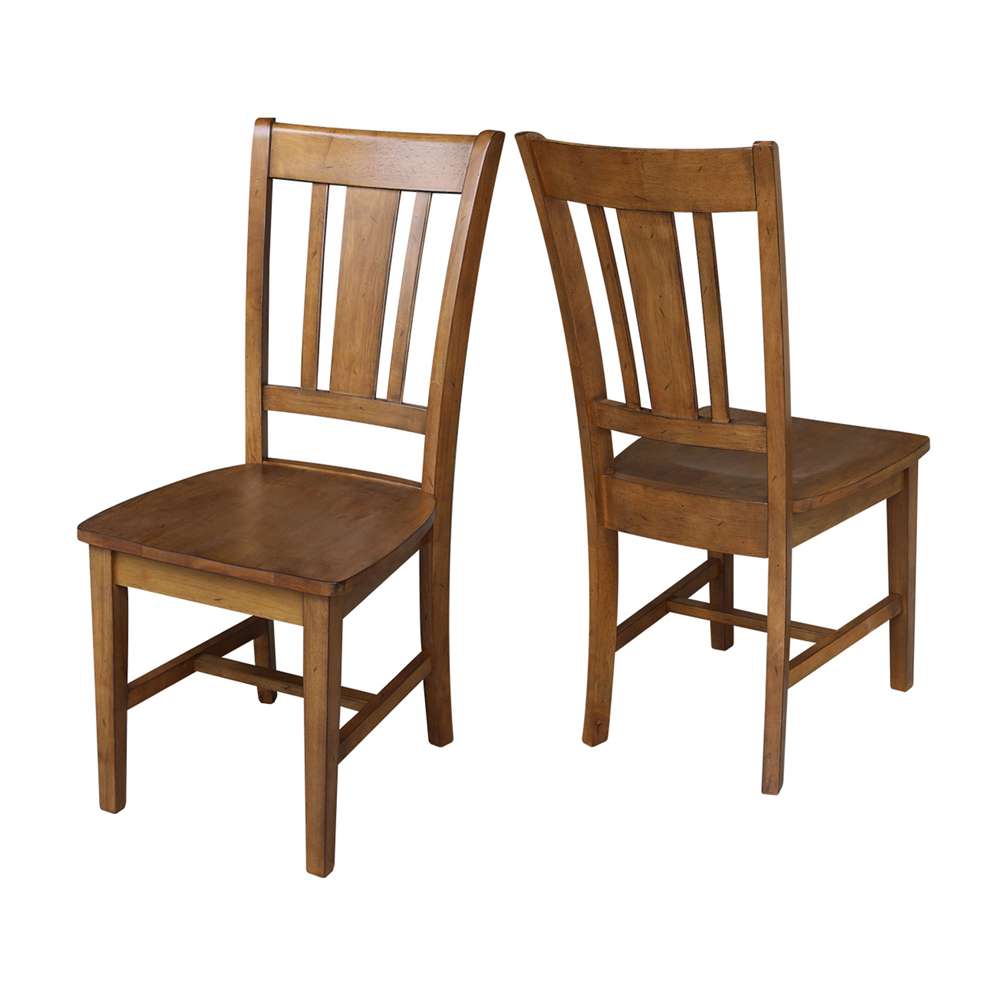 International Concepts - San Remo Splatback Chair in Pecan Finish (Set of 2) - C59-10P veiw 5