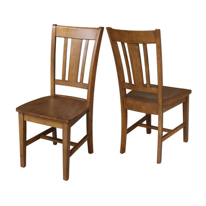International Concepts - San Remo Splatback Chair in Pecan Finish (Set of 2) - C59-10P veiw 5