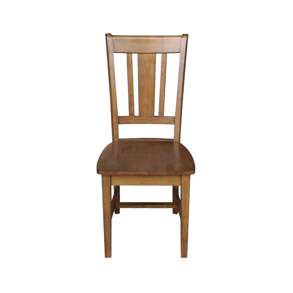 International Concepts - San Remo Splatback Chair in Pecan Finish (Set of 2) - C59-10P veiw 6