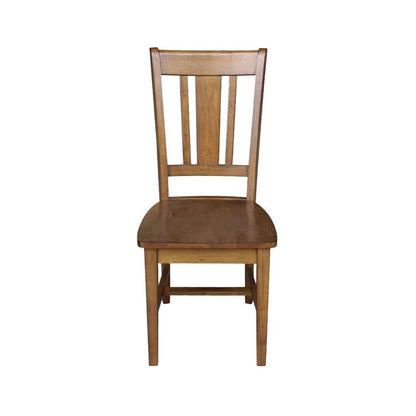 International Concepts - San Remo Splatback Chair in Pecan Finish (Set of 2) - C59-10P veiw 6