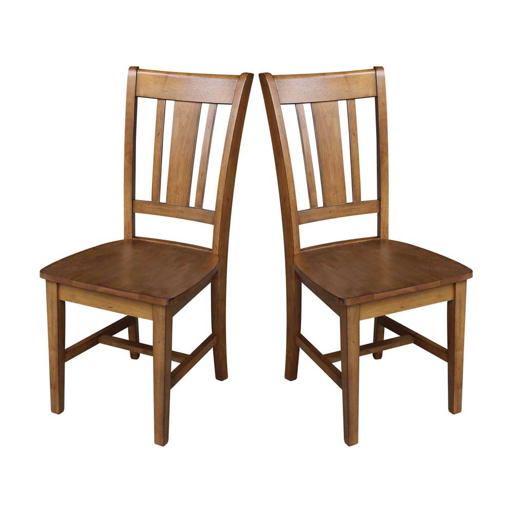 International Concepts - San Remo Splatback Chair in Pecan Finish (Set of 2) - C59-10P veiw 9