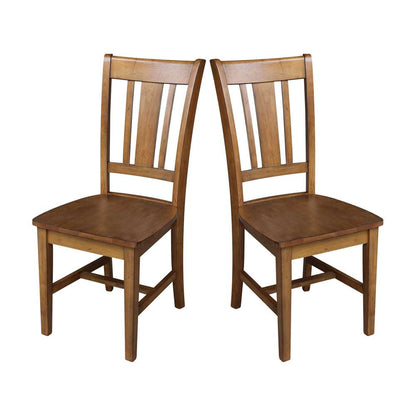 International Concepts - San Remo Splatback Chair in Pecan Finish (Set of 2) - C59-10P veiw 9