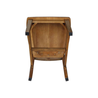 International Concepts - San Remo Splatback Chair in Pecan Finish (Set of 2) - C59-10P veiw 10
