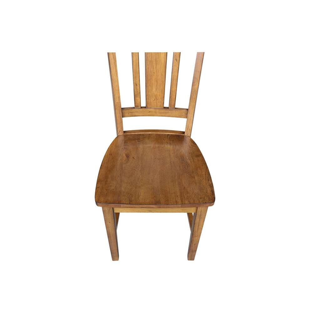 International Concepts - San Remo Splatback Chair in Pecan Finish (Set of 2) - C59-10P veiw 11