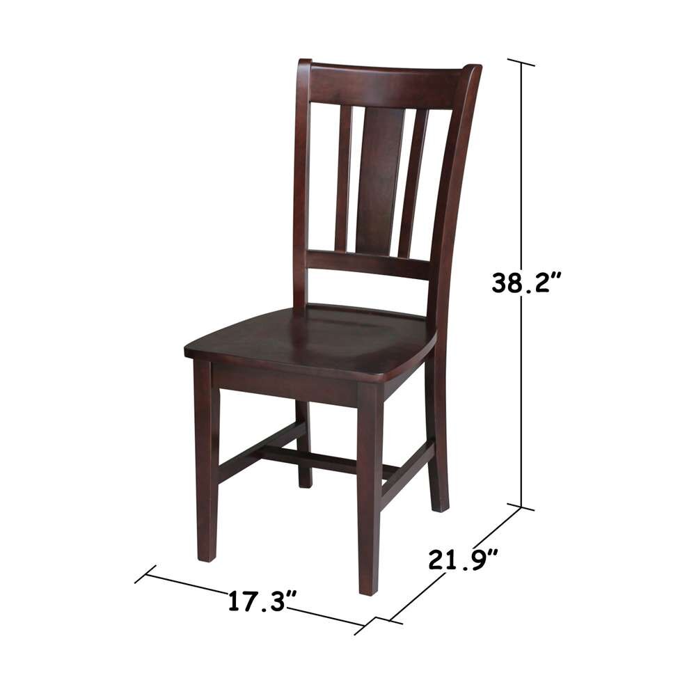 International Concepts - San Remo Splatback Chair in Rich Mocha Finish (Set of 2) - C15-10P veiw 3