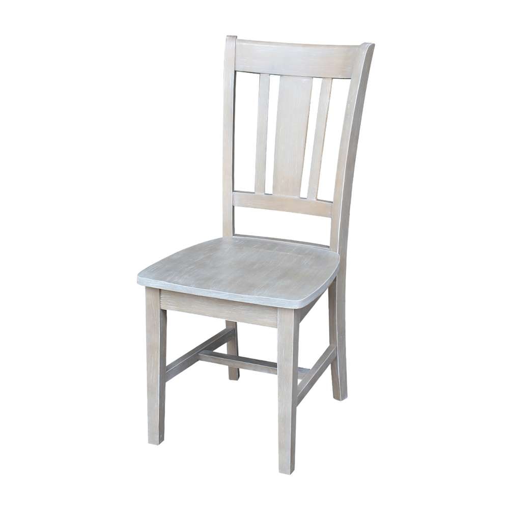 International Concepts - San Remo Splatback Chair in Washed Gray Taupe Finish - 1C09-10 veiw 1