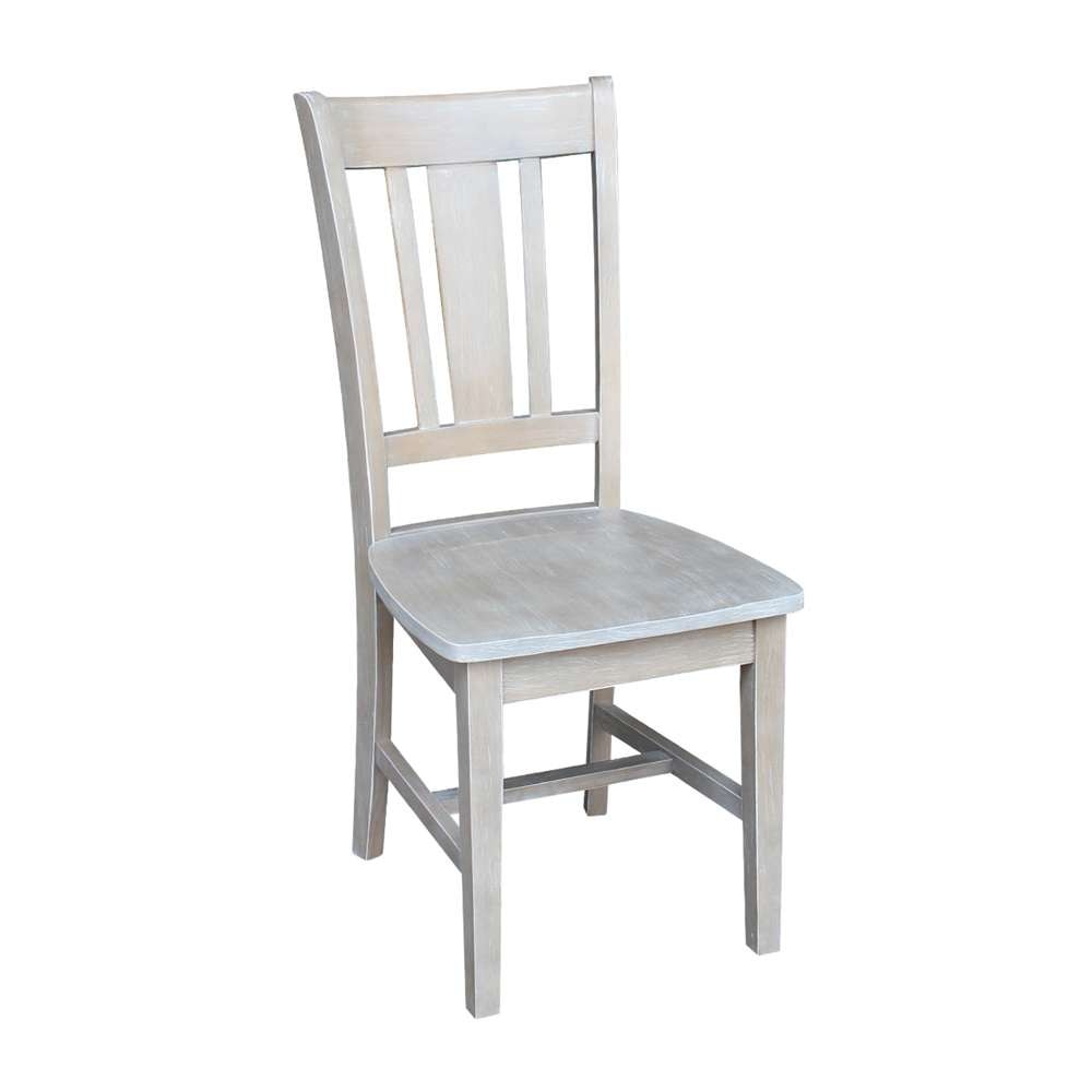 International Concepts - San Remo Splatback Chair in Washed Gray Taupe Finish - 1C09-10 veiw 3