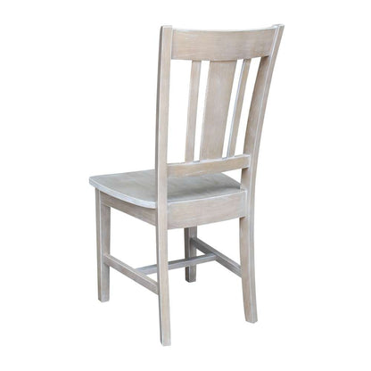 International Concepts - San Remo Splatback Chair in Washed Gray Taupe Finish - 1C09-10 veiw 4
