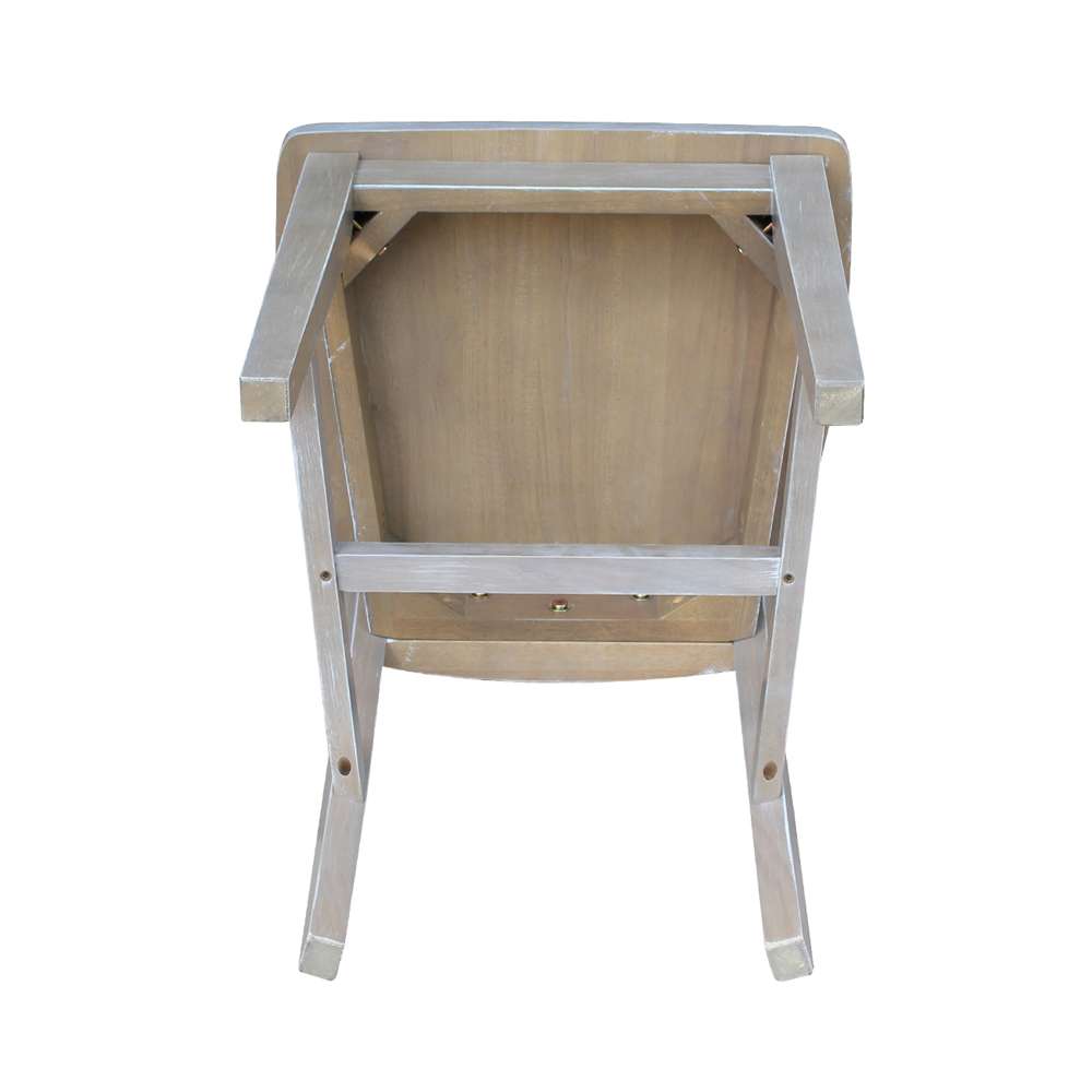 International Concepts - San Remo Splatback Chair in Washed Gray Taupe Finish - 1C09-10 veiw 7